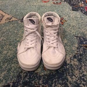 High top white vans
